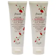 Fresh Sugar Strawberry Exfoliating Face Wash - Pack of 2 For Women 4.2 oz Cleanser