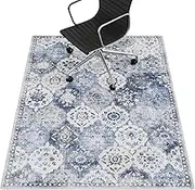 Office Chair Mat for Hardwood Floor, 36"x48" Desk Chair Mat for Rolling Chairs, Non Slip Office Rug for Hard Floor, Under Desk Mat for Gaming Chair-Slate Blue