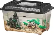 Kuehssn Reptile Keeper,Reptile Feeding Box Snake Breeding Cage | Transparent Carrier with Handle Habitat Small Feeding Box for Gecko, Crab & Hermit
