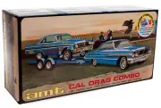 1:25 AMT CAL DRAG COMBO Ford Galaxie Falcon FC Trailer Plastic Model Kit *MISB*