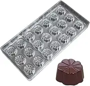 Polycarbonate Chocolate Mold DIY Candy Mould Clear Hard Plastic Bakeware Pastry Tools Clover Flower