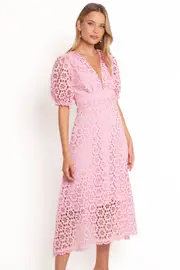 [PUP94] Arlington Midi Dress - Pink XS Pink
