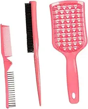 ASAKKURA 1set Hairdressing Comb Folding Detangling Brush Slick Back Hair Brush Rat Tail Comb for Home Travel Use Lightweight Ergonomic Hair Types