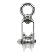 Weight Lifting Pulley Single Wheel Swivel Hook Stainless Steel Hoist Wire Rope