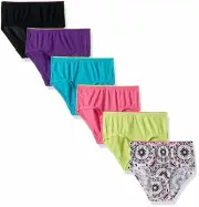 Fruit of the Loom Girls Breathable 6-Pack Micro-Mesh Briefs