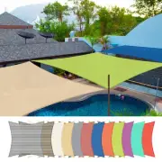UV Block Square Sun Shade Sail Canopy Patio Pool for 10' 12' 16' 18' 20'