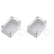 3.94"x2.68"x1.97" Junction Box Wiring Enclosure Case for DIY Projects Grey 2Pcs