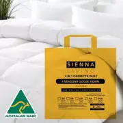 Sienna Living 4 Seasons 80% Goose Down 20% Goose Feather Quilt Range - 2 in 1