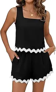 [Blooming Jelly] Womens Two Piece Sets Vacation Outfits Cruise Beach Summer Resort Wear Shorts Matching Sets 2024