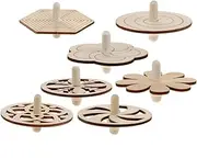 Colaxi Handcrafted Wooden Tops Set for Creative Play