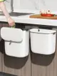 廚房壁掛垃圾桶帶蓋家用廁所衛生間客廳小紙簍廚餘收納桶9L塑料方形搖蓋式垃圾桶 (5折)
