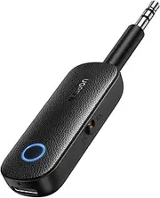 UGREEN Bluetooth 5.0 Transmitter Receiver 2 in 1 Wireless Aux Adapter Bendable 3.5mm Jack to BT Adaptor Built-in Battery and Mic Handsfree Talking for Car TV Home Stereo Speakers Headphones