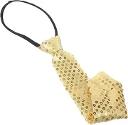 [WHAMVOX] Sequin Necktie for Parties Shine Costume Tie for Cosplay Performance Jazz Style Unique Skin-friendly Design for Festive Occasions
