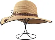 [Cauplse] Women Floppy Beach Sun Hat, Sun Protection Straw Hat for Women, Foldable and Packable Wide Brim Travel Beach Hats, Summer Hats for Outdoor Daily Wear, Traveling, Camping, Gardening and Vacation