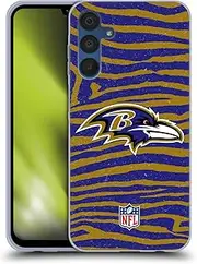 Head Case Designs Officially Licensed NFL with Zebra Animal Print Baltimore Ravens Art Gel Case [Military Grade Protection] Compatible with Samsung Galaxy A15