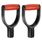 2pcs Shovel D Grip Handle 1-1/4""(32mm) Inner Dia. ABS Spade Snow Shovel, R/B