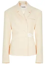 Nanushka Candace Wrap-effect Blazer - Cream - M (UK12 / M) M (UK12 / M)