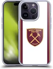 Head Case Designs Officially Licensed West Ham United FC Third 2024/25 Crest Kit Soft Gel Case Compatible with Apple iPhone 14 Pro