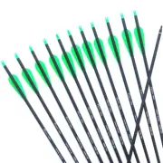 28/30/31 Inches Carbon Arrows Spine 500 OD 7.6mm Replaceable Tips