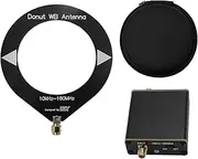Donut WB Antenna, GOOZEEZOO 10KHz - 180MHz Mini Loop Antenna for Ham Radio Suitable for All Models of Radios, Walkie Talkies, SDR with Low Impedance Converter Built-in 600mAh Battery