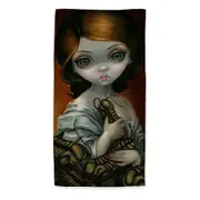 Trilobites Prehistoric Creatures and Beautiful Girl Beach Towels Medium Large Extra Large