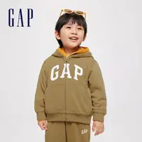 在飛比找momo購物網優惠-【GAP】幼童裝 Logo連帽外套-卡其色(890199)