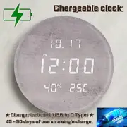 wireless LED digital Clock Date Temperature Humidity Calendar Day Clock..