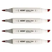 4x Kent Spectra Graphic Technical Markers Creative Drawing/Design Warm Grey 6