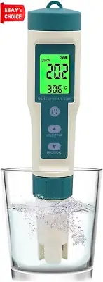 8-in-1 Digital Water Tester PH TDS EC ORP TEMP Portable for Water Pool Spa