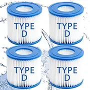CYXG Type D Pool Filter Cartridge Above Ground Swimming Pool Pump Filter Cartridge Replacement 4 Packs
