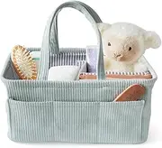 Itsy Bitsy Tot Diaper Caddy, Diaper Organizer or Storage, Nursery Storage and Car Organizer, A Baby Gift Registry, Baby Shower Must Haves Essential for Baby in Corduroy Material - MINT COLOR
