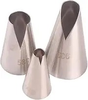 Icing Piping Nozzle Tip, Cream Icing Piping Nozzle Tip Stainless Steel Cream Puff Pastry Cake for Home