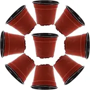 IWOWHERO 100Pcs Plastic Planting Cups with Drainage Practical Nursery Pots for Use for Flowers Vegetables and Seedlings Lightweight Durable Gardening