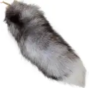 Fake Fox Tail, 40 Cm Animal Tail, Fluffy Fake Fur Tail, Fox Tail, Keychain, Wallet Decoration Fox Tail, Role Play, Silver