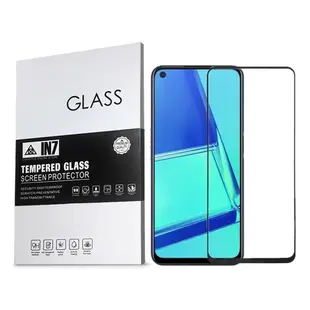 IN7 OPPO A72 (6.5吋) 高清 高透光2.5D滿版9H鋼化玻璃保護貼-黑色