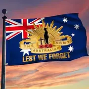 Anzac Day Australia Grommet Flag Lest We Forget Flag We Will Remember Them Double Sided Grommet Flag Decor Outdoor Flags For Memorial Day