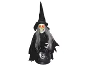 Animated Witch Cauldron Halloween Prop Sound Light Up Eyes Centerpiece Party New