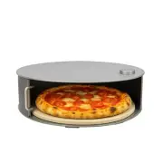 18X18X5"Stainless Steel Pizza Oven w/Stone Kettle Grilltop Slidedoor Thermometer