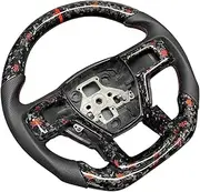 Carbon Fiber Steering Wheel Compatible With Raptor F150 F-150 2015 2017 2016 2019 2018 2020 Custom Sport Style Perforated Leather(With heating)