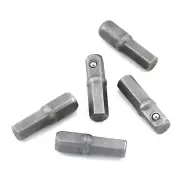 5pcs 1/4" Hex To Square Drive Socket Adapter Screwdriver Impact Drill Bit Tool