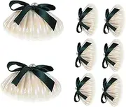 VALICLUD 8pcs Seashell Favor Boxes: Romantic Seashell Candy Boxes for Sweets Biscuits Chocolates Small Snacks - Creative Treat Containers for Wedding Engagement Bridal Showers