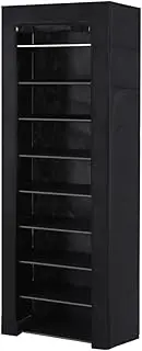 [Artiss] Shoe Rack, 10 Tier Shoe Storage Organiser with Adjustable Shelves, Stackable Shoe Tower Space Saving Shoe Shelf Organizer for Closet Hallway Entryway, Black