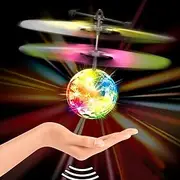 Magic Flying Ball Toy - Infrared Induction RC Drone, Disco Light LEDs, Rechargeable Indoor Outdoor Helicopter - for Boys Girls Festive Teens Tweens Adults