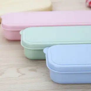 餐具盒送卡扣空盒大號學生外帶筷子勺子便攜式收納盒塑料防塵帶蓋