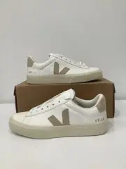 Veja Campo Chromefree Leather Shoe Sneaker Extra White Almond Woman Size 7.5