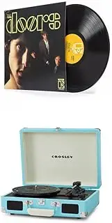 Crosley Cruiser Bluetooth Portable Turntable (Turquoise) and Doors - Doors [Bundle]