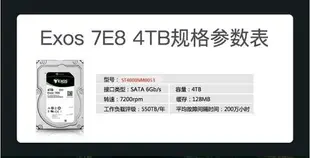 廠家直銷免運~可開發票希捷企業級ST4000NM0053 4T機械硬盤4tb臺式機監控安防7200轉1