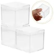 9 Pcs Food Storage Transparent Square Packaging Box Candy Container Mini Case