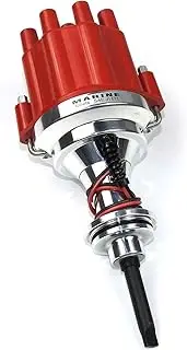 Pertronix D241801 Flame-Thrower Plug and Play Red Cap Marine Billet Electronic Distributor with Ignitor II Technology with Red Cap for Chrysler 273-360