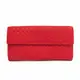 [二手] 【日本直送】Bottega Veneta Intrecciato 150509 女士皮革長款錢包（雙折）紅色